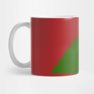 Cycling Christmas Tree (NoText - Red Background) Mug